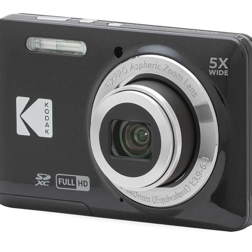 Kodak Black Compact Digital Camera with Silver Lens Trim